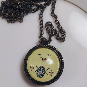 Plunder Glass Necklace Bunny CHICKY Reversible & Adjustable